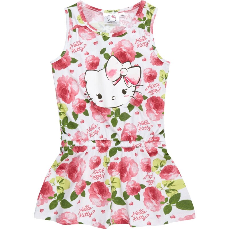 Hello Kitty Kleid weiß in Größe 98 für Mädchen aus 100% Baumwolle