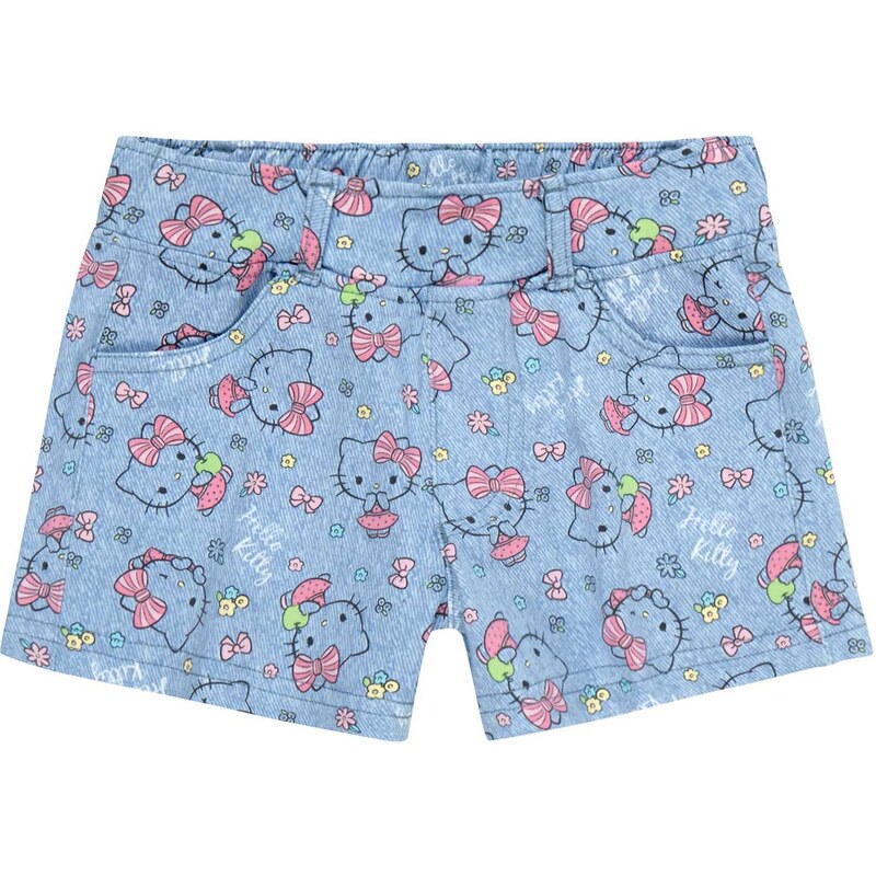 Hello Kitty Shorts blau in Größe 98 für Mädchen aus 80% Baumwolle 15% Polyester 5% Elasthan
