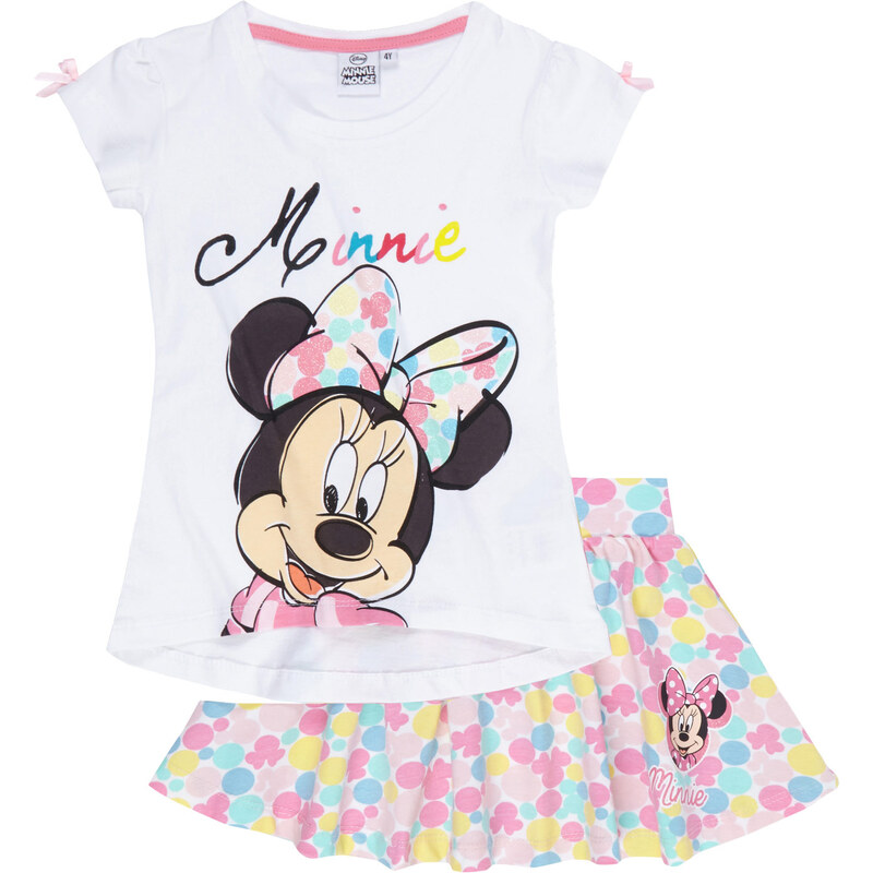 Disney Minnie T-Shirt und Rock weiß in Größe 104 für Mädchen aus Oberteil: 100% Baumwolle Rock: 95% Baumwolle 5% Elastan