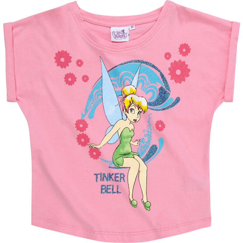 Disney Tinker Bell T-Shirt pink in Größe 98 für Mädchen aus 100% Baumwolle