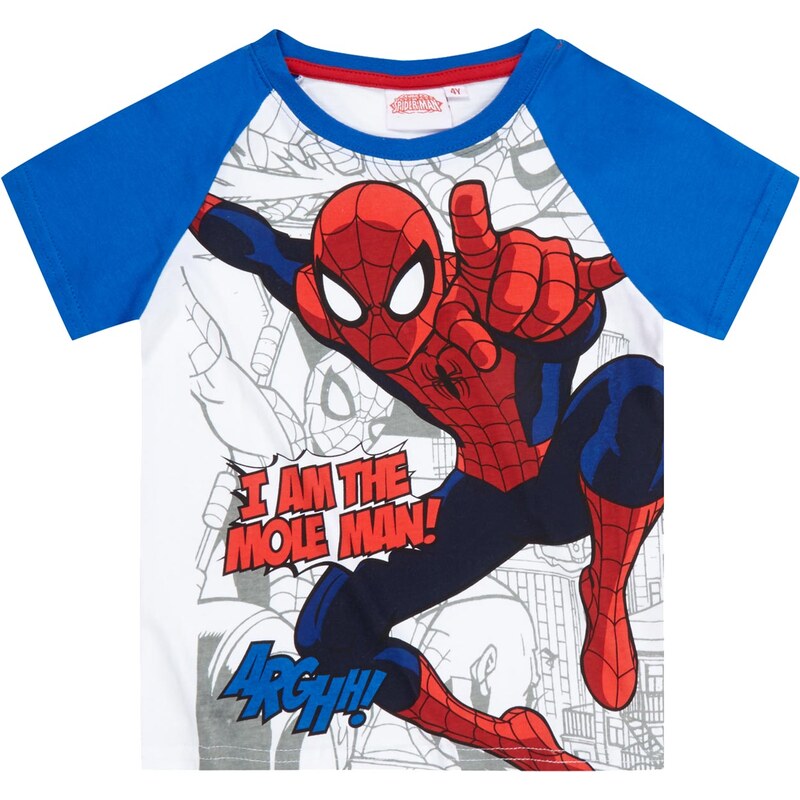 Spiderman T-Shirt weiß in Größe 104 für Jungen aus 100% Baumwolle