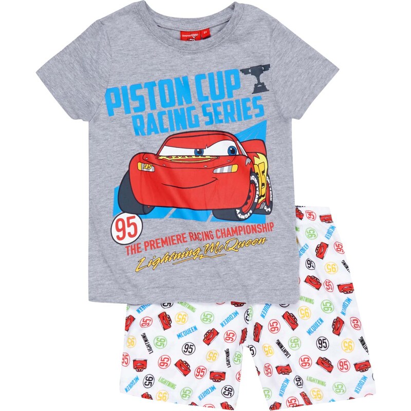 Disney Cars Shorty-Pyjama grau in Größe 98 für Jungen