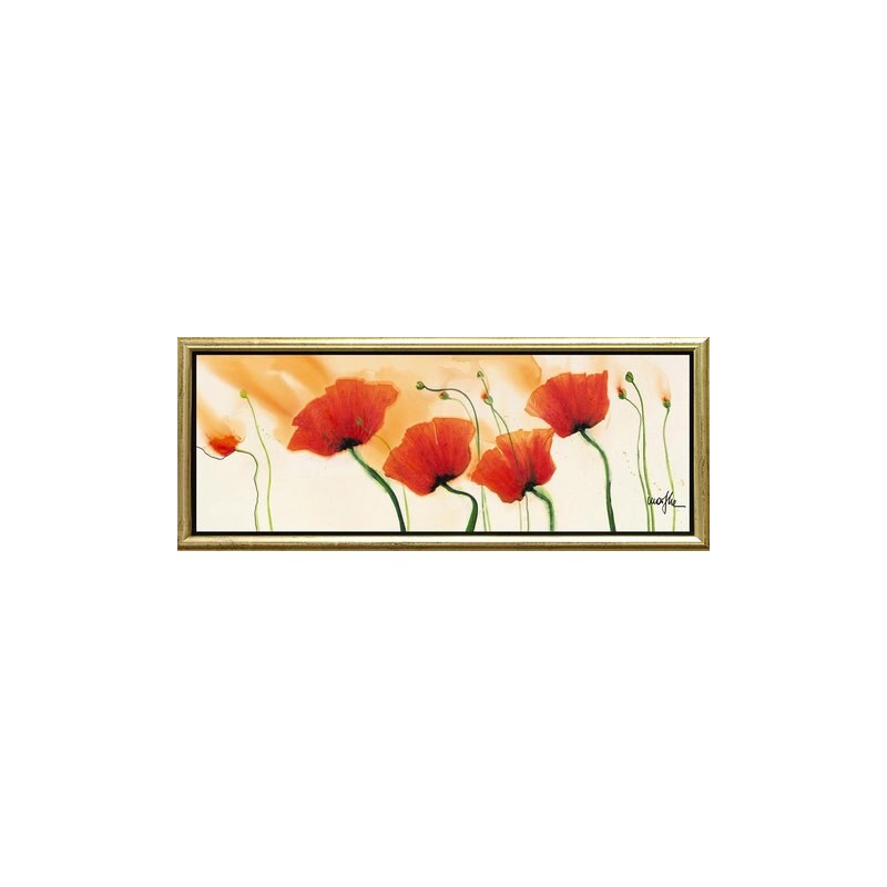 Schattenfugenbild Mohnblumen 100/38 cm HOME AFFAIRE orange