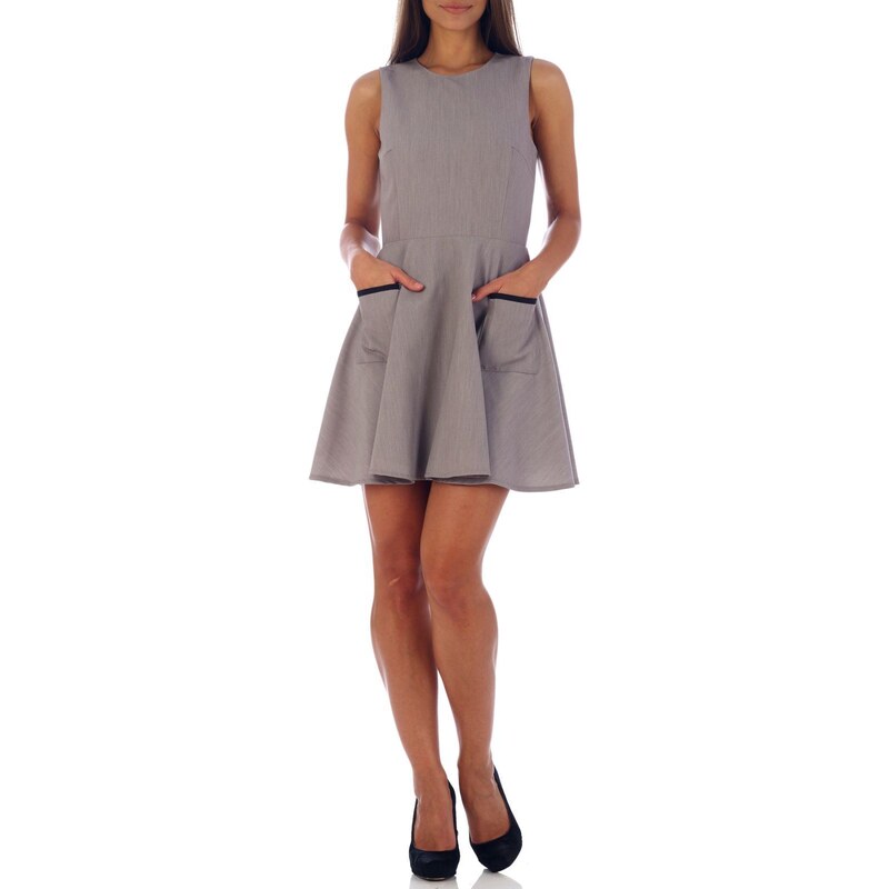 Maya Zanotti Kleid mit kurzem Schnitt - grau