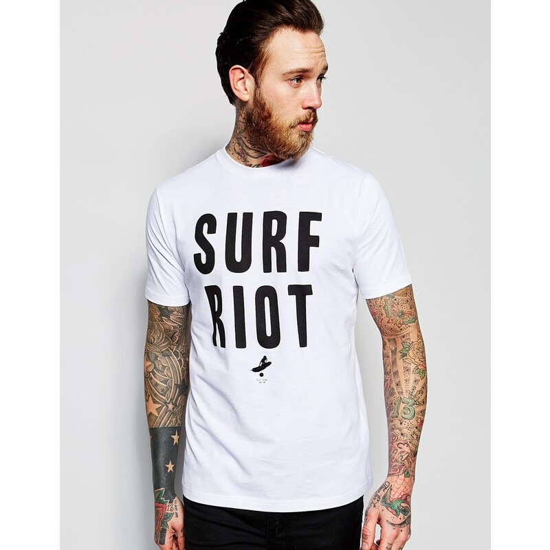 PS by Paul Smith Paul Smith - T-Shirt mit Surf Riot-Print - Weiß