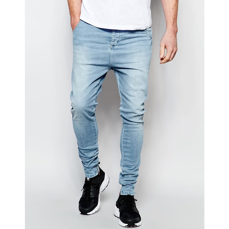 SikSilk - Enge Jeans mit tiefem Schritt - Blau