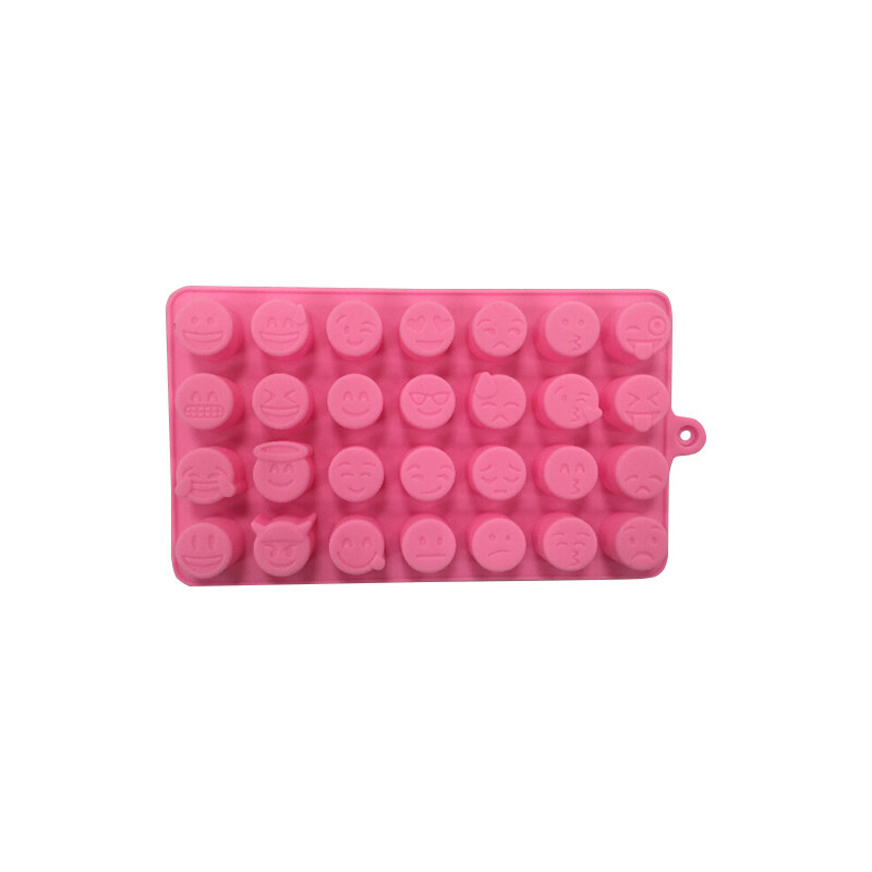 Lesara 2er-Set Eiswürfelform Emoji - Pink
