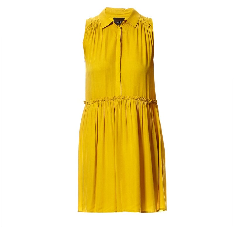 Idano Kleid mit fließendem Schnitt - gelb