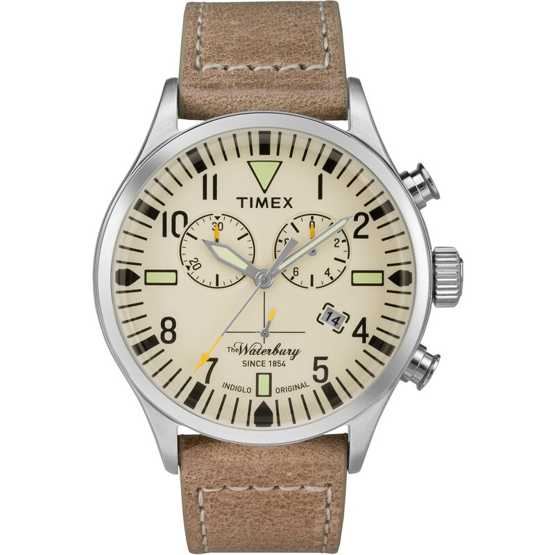 Uhr mit Lederarmband Waterbury Timex