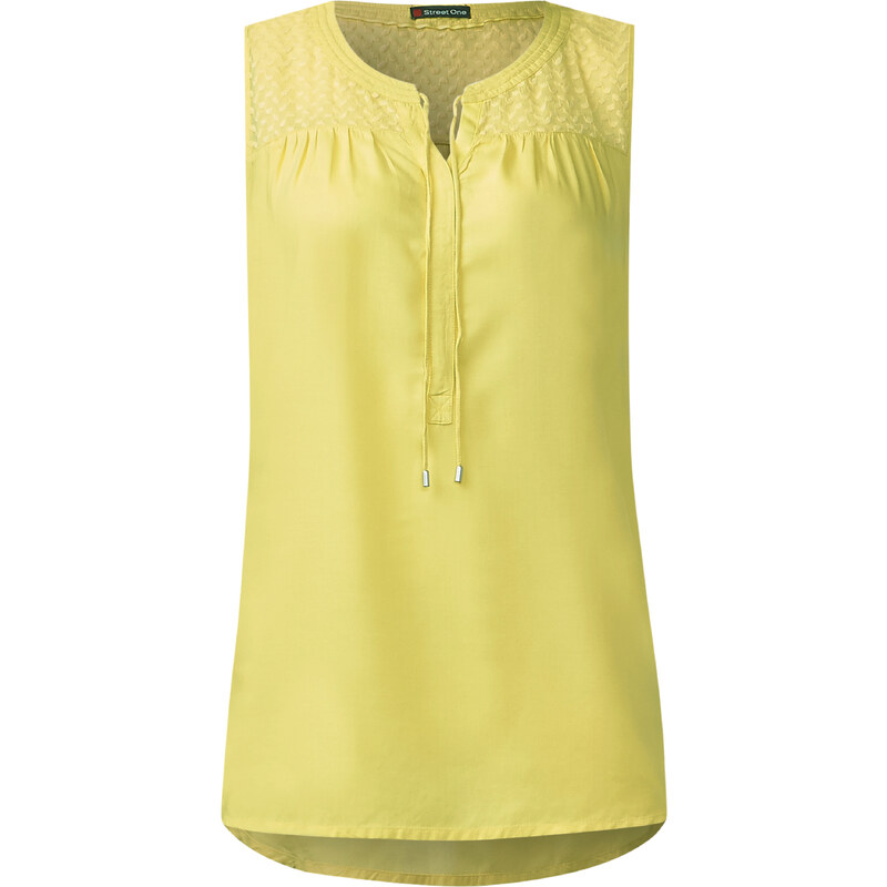 Street One Material-Mix Bluse Merle - citro yellow, Damen