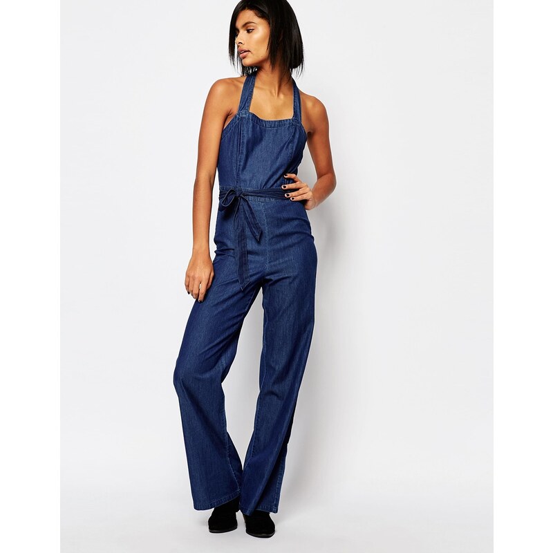 Vero Moda - Jeans-Overall mit Neckholder - Blau