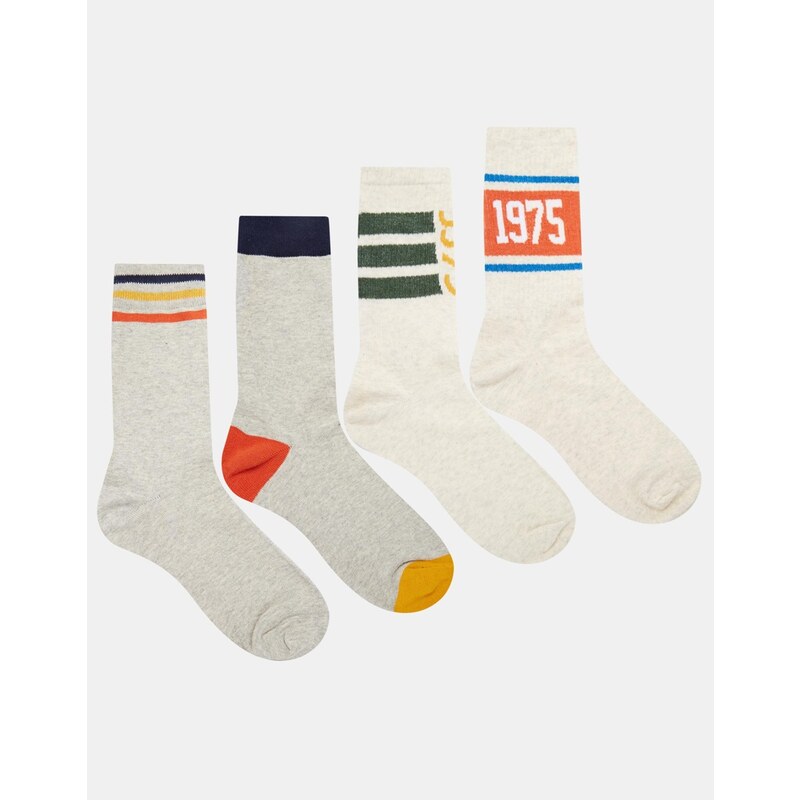Jack & Jones - Socken im 4er Pack - Weiß