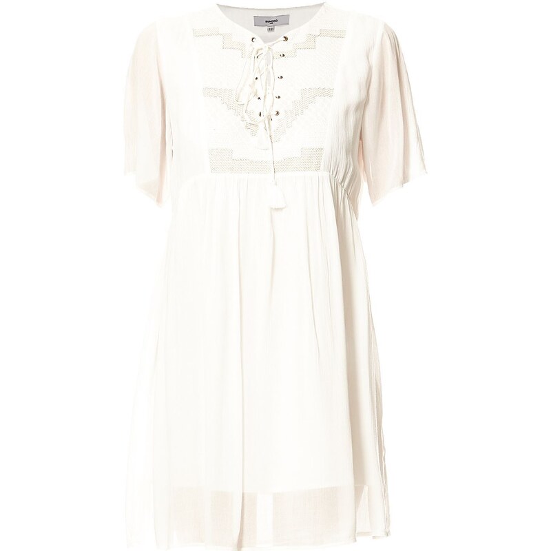 Suncoo CERISE - Kleid mit Pluder-Effekt - weiß