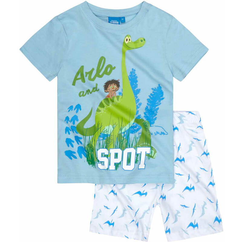 Disney Arlo &Spot Shorty-Pyjama blau in Größe 98 für Jungen aus 100% Baumwolle Graumelange: 60% Baumwolle 40% Polyester 100% Baumwolle