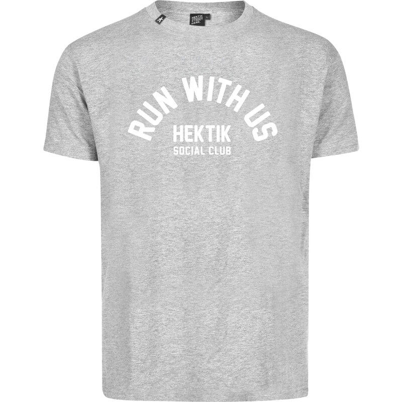 Hektik Run with us T-Shirt grey melange