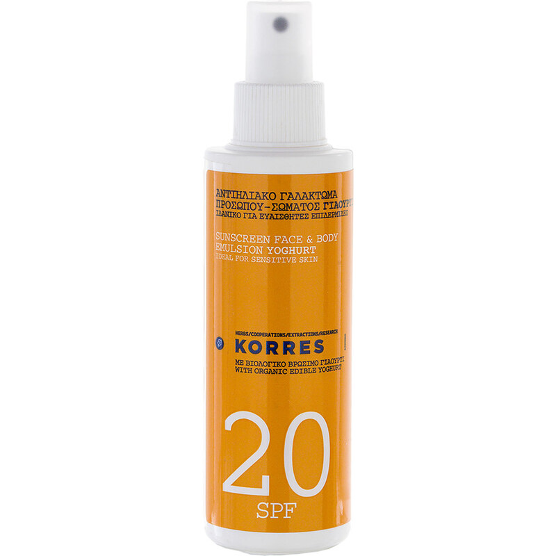 Korres natural products SPF 20 Yoghurt Sonnenemulsion Sonnenlotion 150 ml