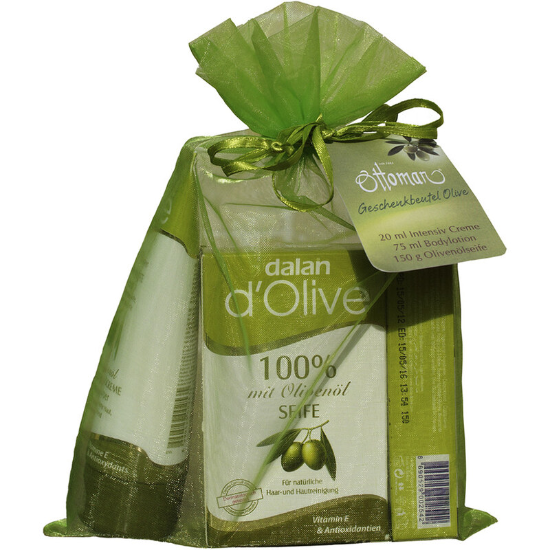 Dalan d’Olive Set - Olivenölseife, Feuchtigekitscreme & Intensive Creme Geschenkset 1 Stück für Frauen