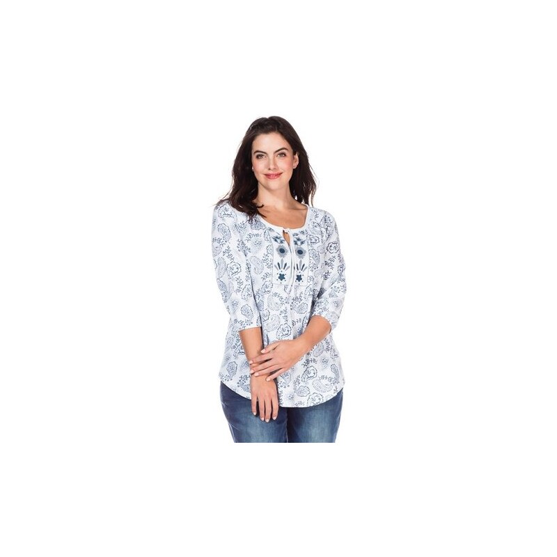 Damen Casual 3/4-Arm-Shirt mit Paisleydruck SHEEGO CASUAL bunt 40/42,44/46,48/50