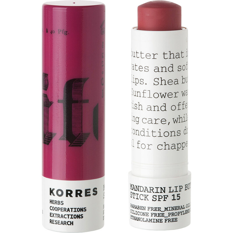 Korres natural products Purple Mandarin Lip Butter Stick Lippenbalm 5 ml