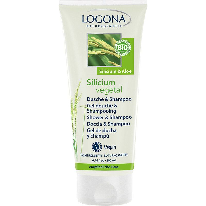 Logona Silicium Vegetal Dusche & Shampoo Hair Body Wash 200 ml