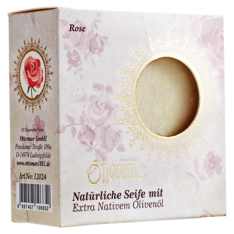 Ottoman Olivenölseife - Rose Stückseife 100 g