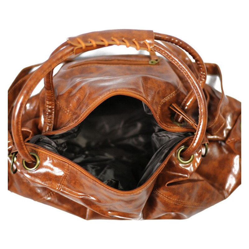 Lesara Handtasche in Knitter-Optik - Camel