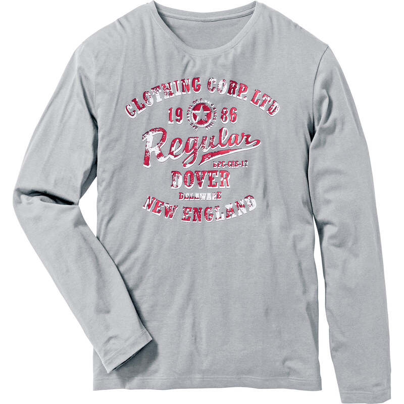 bpc bonprix collection Langarmshirt Regular Fit in grau für Herren von bonprix
