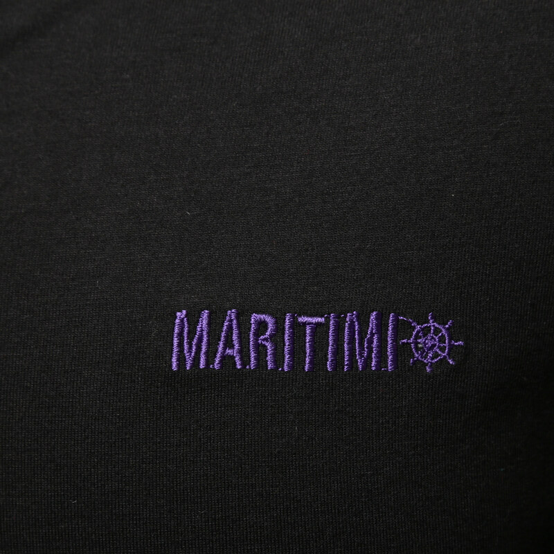 Maritimi Slim Fit-Poloshirt mit Logo-Stickerei - Schwarz - S