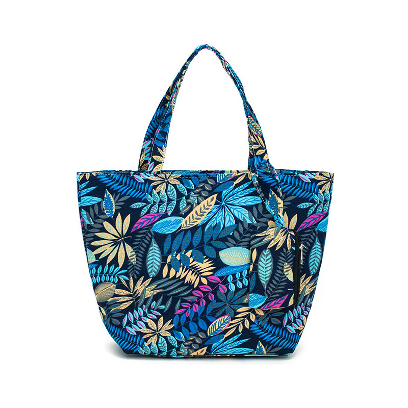 Lesara Strandtasche mit Muster - Blätter