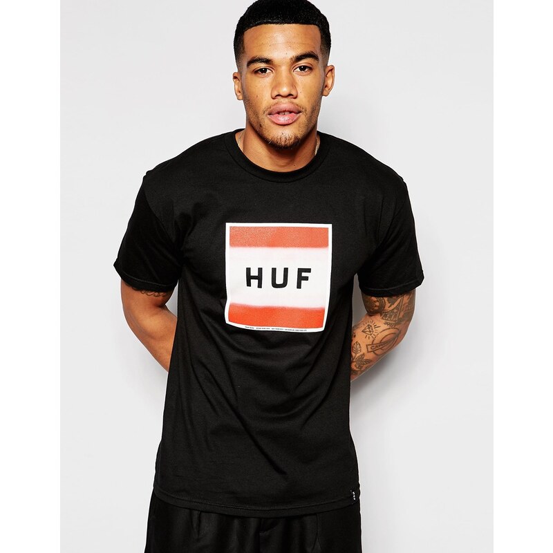 HUF - T-Shirt mit Poster Box Logo - Schwarz