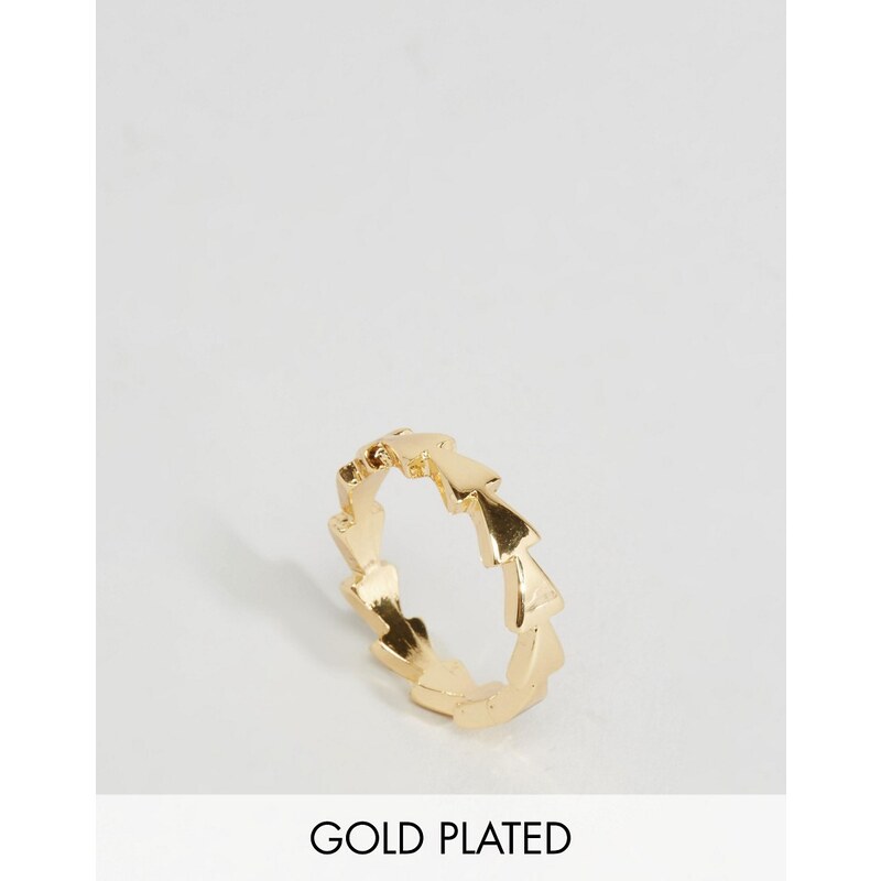 Nylon - Geometrischer Ring mit Goldbeschichtung - Gold