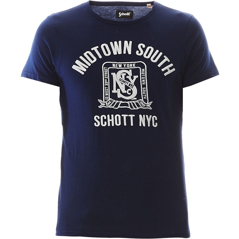 Schott T-Shirt - marineblau