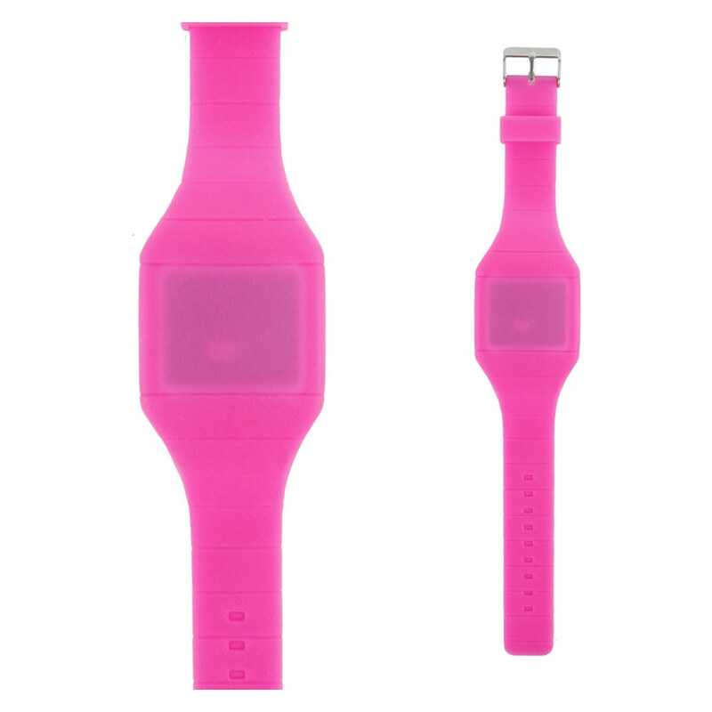 Lesara LCD-Armbanduhr - Pink