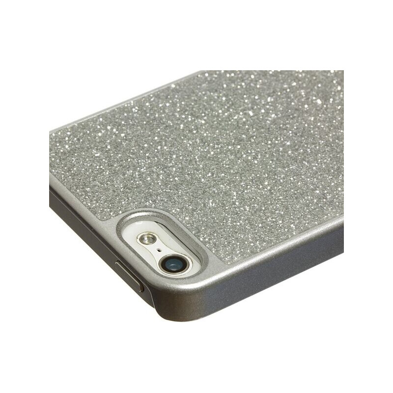 Lesara Glitter-Schutzhülle für Apple iPhone 5/5s - Silber - Bunt