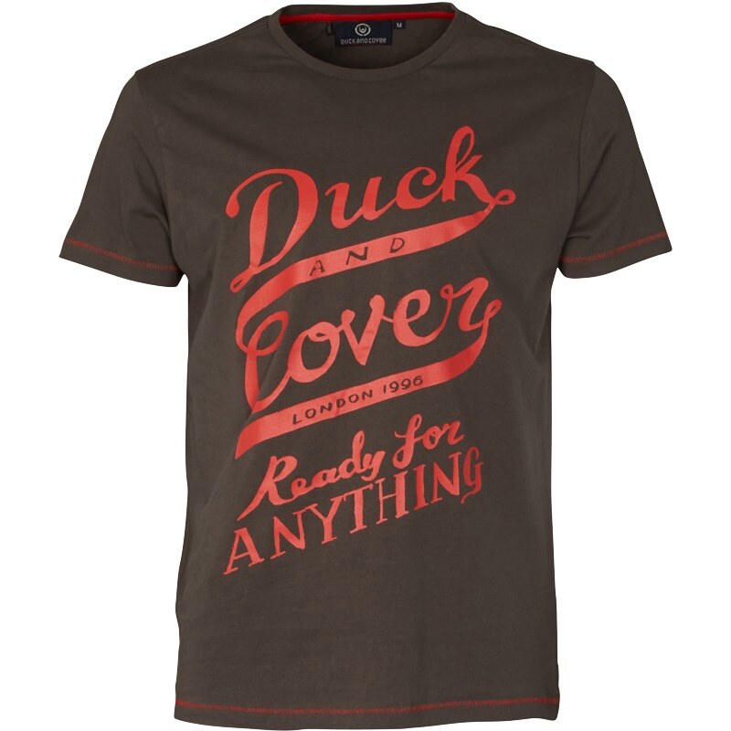 Duck and Cover Herren Moore Coal T-Shirt Grau