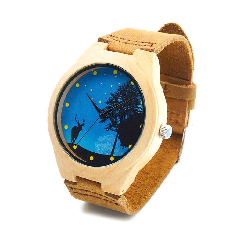 Lesara Leder-Armbanduhr mit Zifferblatt-Motiv