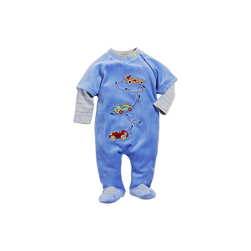 Schnizler Baby - Jungen Schlafstrampler Schlafanzug Nicki Rennwagen, Oeko Tex Standard 100