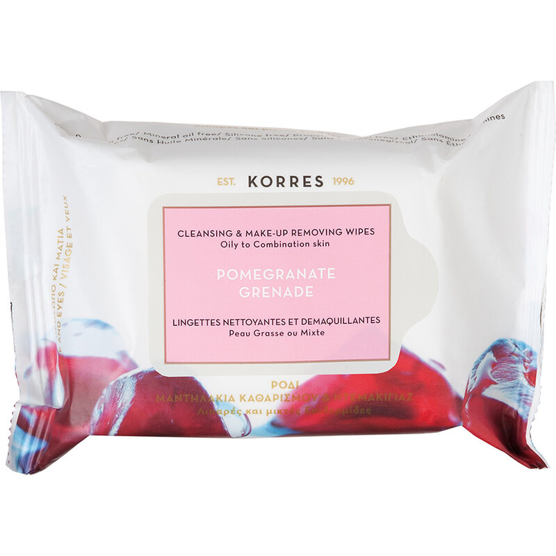 Korres natural products Pomegranate Make up Removing Wipes Gesichtsreinigungstuch 25 st