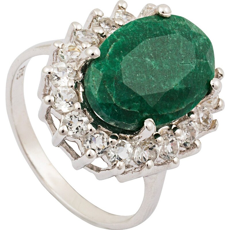vivance jewels Ring mit Smaragd und Topasen