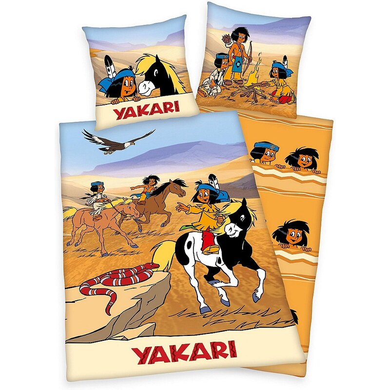 Kinderbettwäsche, Yakari, »Wüstenrennen«, mit Indianern
