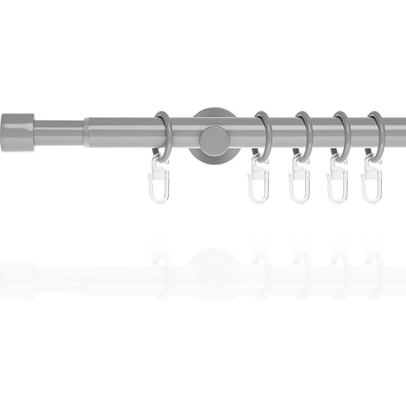 Gardinenstange, Lichtblick, »Cap«, 1-läufig im Fixmaß, ausziehbar 130 - 240 cm, ø 16/19 mm