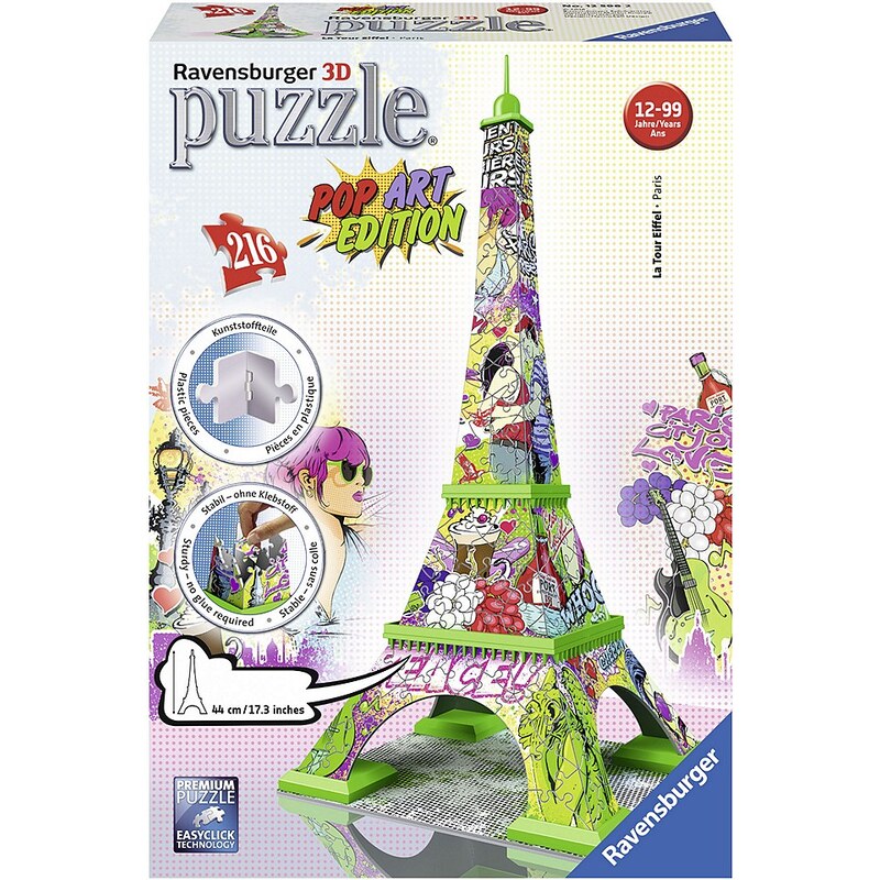 Ravensburger 3D Puzzle, 216 Teile, »Pop Art Edition Eiffelturm«