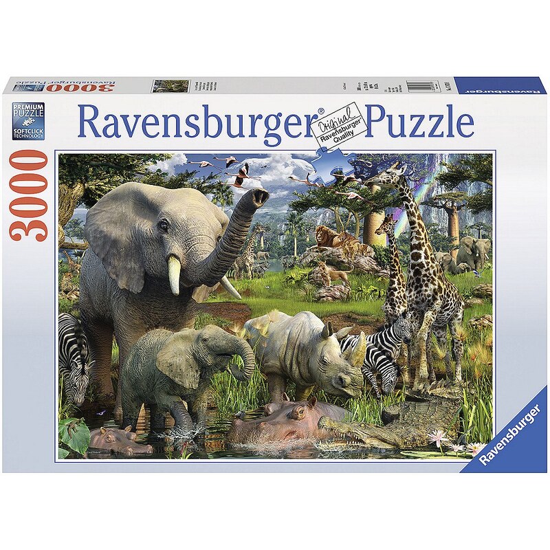 Ravensburger Puzzle, 3000 Teile, »Tiere an der Wasserstelle«