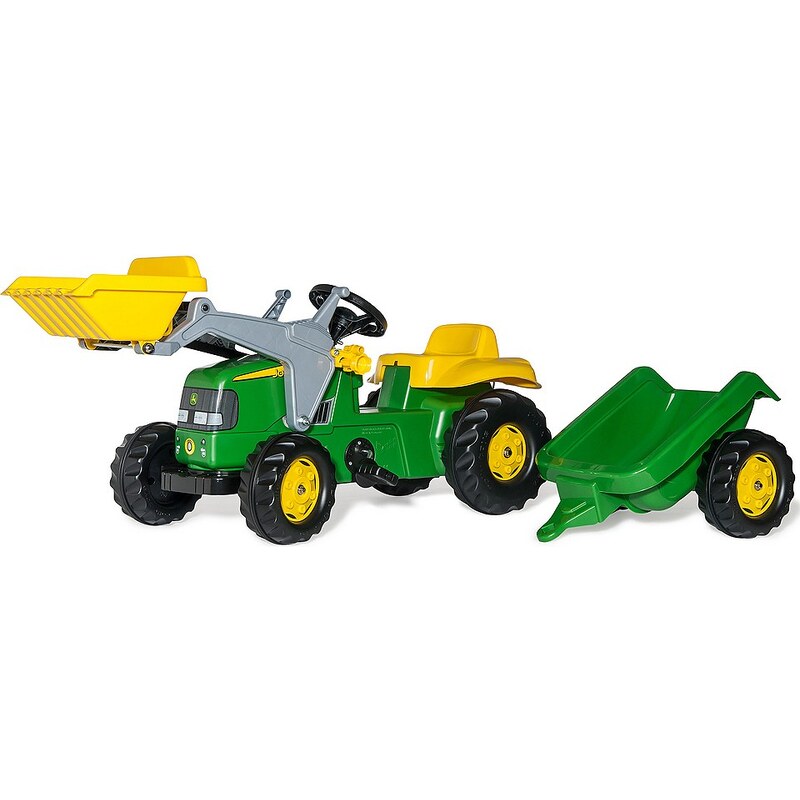 rolly toys® Trettraktor mit Frontlader und Anhänger »rollyKid John Deere«