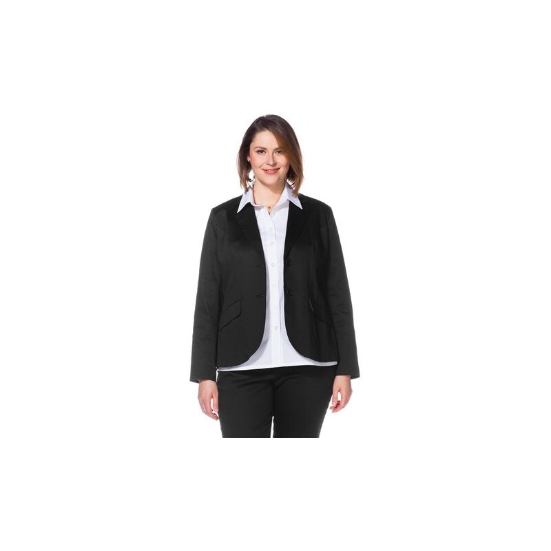 Damen Style Blazer mit klassischem Revers SHEEGO STYLE schwarz 40,42,44,46,48,50,52,54,56,58