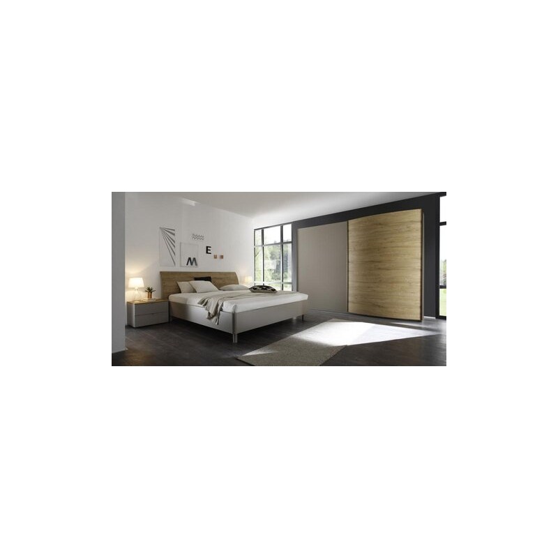 LC Schlafzimmer-Set (4-tlg.) LC beige matt/eichefarben natur