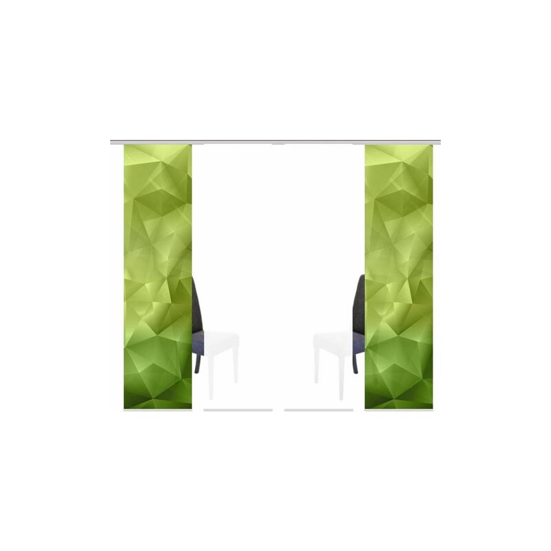Schiebegardine ROSEVILLE Mehrfachsets (mit Zubehör) HOME WOHNIDEEN grün H/B: 245/60 cm (4er Set)