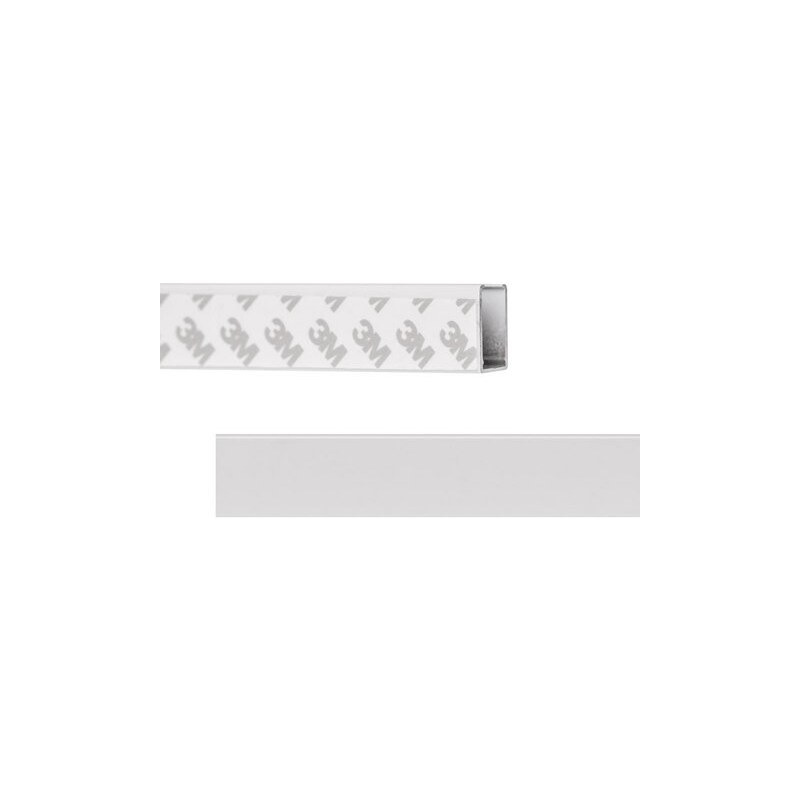 LICHTBLICK Seitenführungsschienen Lichtblick Seitenprofil Klebfix für Thermo-Rollo mit Kassette weiß 1 (130 cm Länge),2 (175 cm Länge)