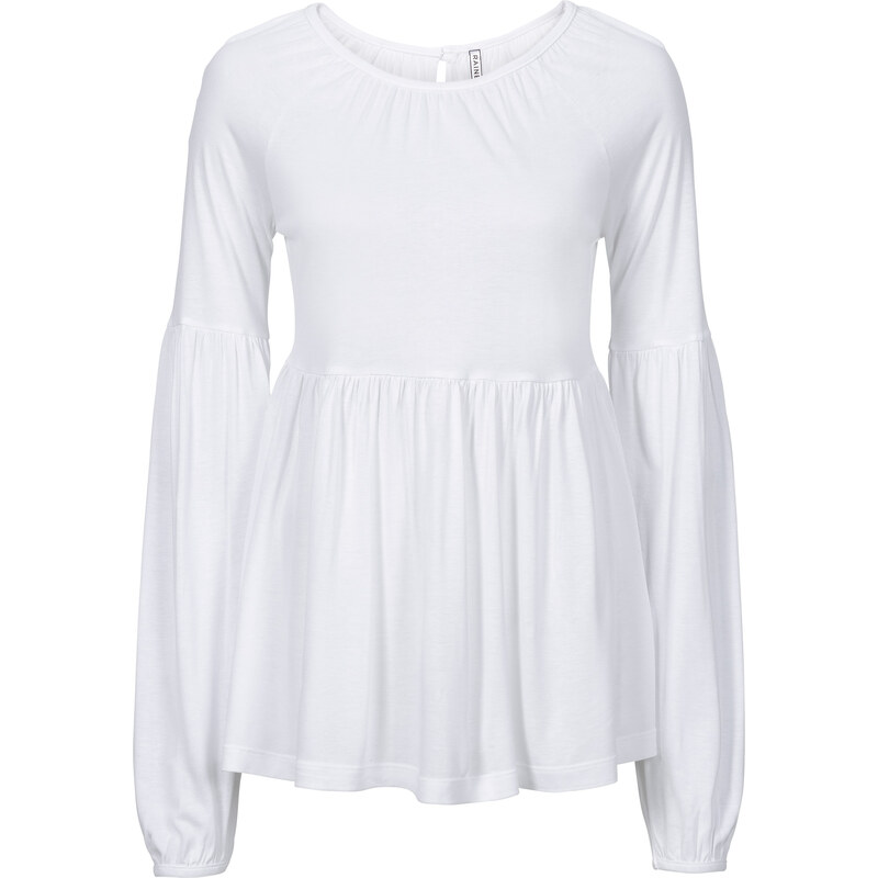 RAINBOW Shirt langarm in weiß (Rundhals) für Damen von bonprix