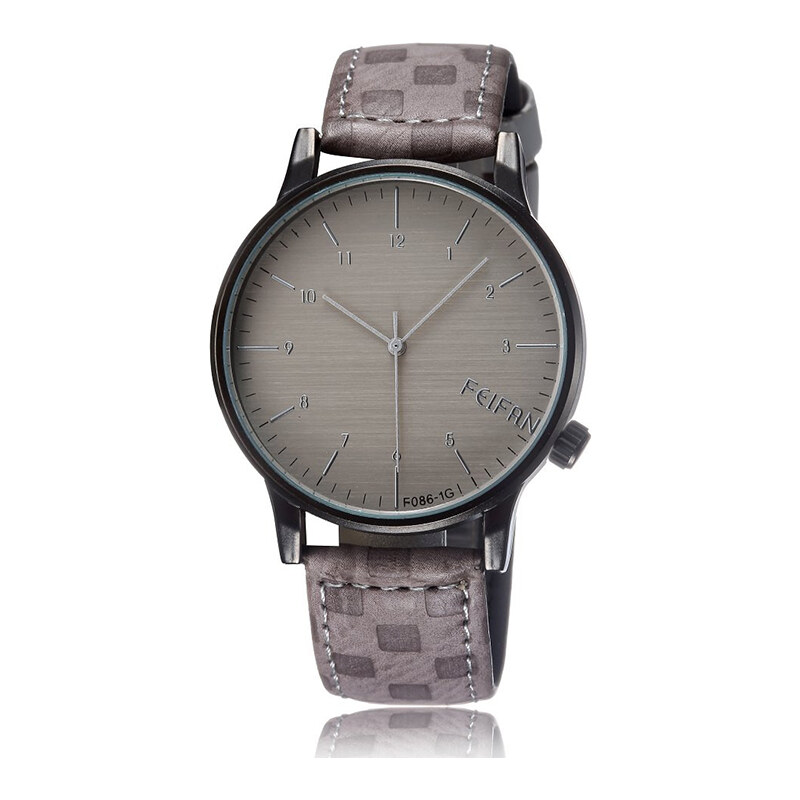 Lesara Minimalistische Armbanduhr mit analoger Anzeige - Grau